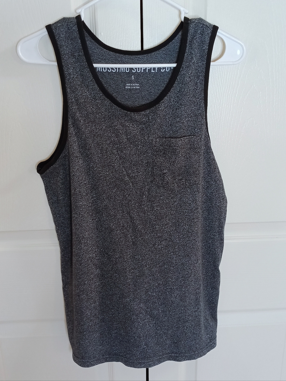 Mossimo Supply Co. Dark Heather Gray Tank with Black Trim